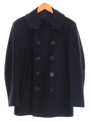 ミリタリー Military 40s US NAVY Double Breasted P Coat アメリカ 海軍 ダブル ブレスト Pコート ヴィンテージ コート ポケット 裏地 コーデュロイ 10ボタン ジャケット ブラック 103MT-4444のサムネイル