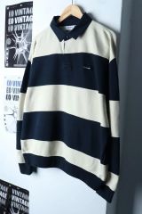 ねぐせ。ストライプ ベースボールシャツ L - メルカリ