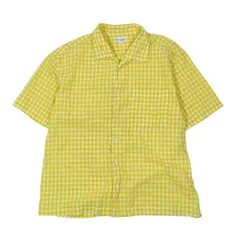 Paul Smith ポールスミス ヴィンテージ  半袖 チェック シャツ トップス カットソー L 黄 イエロー 白 ホワイト メンズ 古着 中古 USED