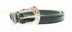 트리 가죽 TORY LEATHER Silver Buckle Belt 실버 버클 벨트 32 인치 벨트 멜빵 남성 벨트 블랙 103G-230