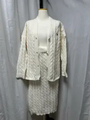 ニットカーディガン＋ロングスカート セットアップ