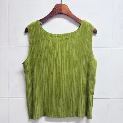 A N N collection オリーブ プリーツ チュグリ スリーブレス JAPA