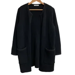 美品 23AW ANAYI アナイ ウールニットカーディガン サイズ36 ブラック レディース 古着 中古 USED