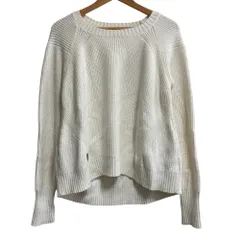 美品 blancvert ブランベール エルボーパッチ ロングスリーブニット セーター サイズ40 LK5413103 ホワイト レディース 古着 中古 USEDのサムネイル