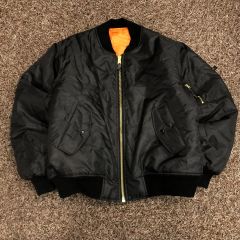 5351プールオム【5/】バックスラッシュMA-1ジャケット ブラック - メルカリ