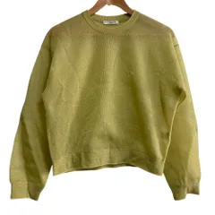 美品 24AW BEAUTY＆YOUTH ビューティーアンドユース クルーネックラメニット 1613-105-3650 イエロー レディース 古着 中古 USED
