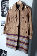 W(XS-S) MARCJACOBS コートジャケット 部分色移り ベージュ エスニック-171ABのサムネイル