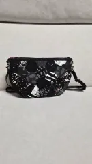 パッチワーク クロスバッグ バッグ ブラック
