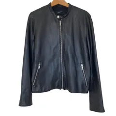 美品 JOURNAL STANDARD ジャーナルスタンダード ラムレザー シングルライダース ジャケット M ブラック レディース 古着 中古 USEDのサムネイル