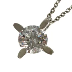 美品 e.m イーエム クリアジルコニア 925 チェーン ペンダント ネックレス アクセサリー シルバー レディース 古着 中古 USEDのサムネイル