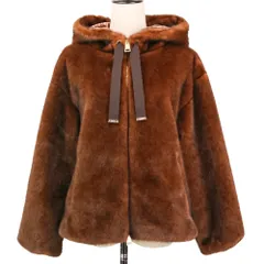 未使用 25AW Herno ヘルノ エコファーブルゾン ジャケット 38 ブラウン レディース 古着 中古 USEDのサムネイル