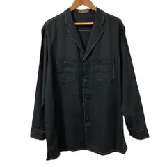 良品 Y's for men ワイズフォーメン ステッチデザイン オーバサイズシャツジャケット ブラック メンズ 古着 中古 USEDのサムネイル