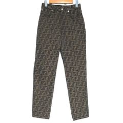 FENDIズッカ柄ジャガード薄手パンツ28 FENDI JEANS フェンディ ズッカ柄 ジャガードパンツ イタリア製 - メルカリ