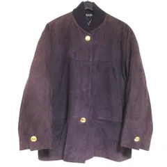 GUCCI グッチ トムフォード期 スエードレザー パデッド ボンバージャケット サイズ42 パープル レディース 古着 中古 USEDのサムネイル
