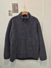 MOUSSY ハーフジップ ボアジャケット ネイビー - メルカリ