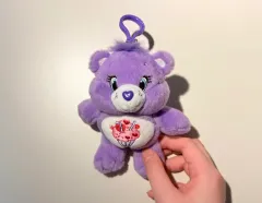 ケアベア 紫 パフェ ぬいぐるみ キーホルダー