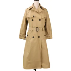 美品 PRADA プラダ ダブルブレスト トレンチコート 29X736 サイズ40 ベージュ レディース 古着 中古 USEDのサムネイル