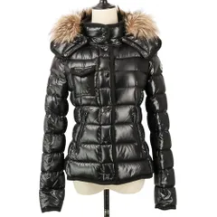 良品 MONCLER モンクレール ARMOISE フォックスファー ダウンジャケット ブルゾン 0 ブラック レディース 古着 中古 USED