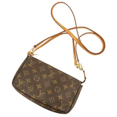 良品 Louis Vuitton ルイヴィトン モノグラム ポシェット アクセソワール 2way ポーチ ショルダーストラップ付き M51980 ブラウン レディース 古着 中古 USED