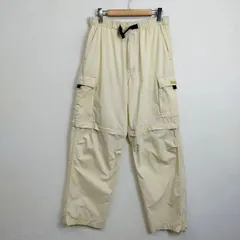 VANS デタッチャブル ナイロン カーゴ パンツ 2way ベルト ドロスト Y2K ギミック 古着 アイボリー系 M D782のサムネイル