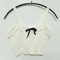 andmary Lil lace knit tops black - メルカリ