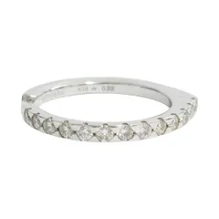 美品 Hirotaka ヒロタカ ダイヤモンド0.20ct イヤーカフ K18WG ホワイトゴールド レディース 古着 中古 USEDのサムネイル