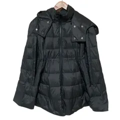 美品 23AW Theory luxe セオリーリュクス 2way ケープ型 ダウンコート ポンチョ 38 ブラック レディース 古着 中古 USED