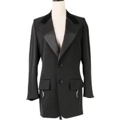 美品 Louis Vuitton ルイヴィトン スリットスリーブ タキシードジャケット テーラードジャケット RW212B HG4 FLVE98 36 ブラック レディース 古着 中古 USEDのサムネイル