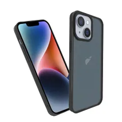 新品 KPNS スマホケース iPhone 14 ケース 米軍MIL規格 肌触りも良い 半透明 耐衝撃 超軽薄 指紋防止 黄変防止 アイフォン14 保護 カバー（ブラック）