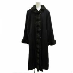 ラピーゴランシュ カシミヤ混 ミンクファー ロングコート M - メルカリ