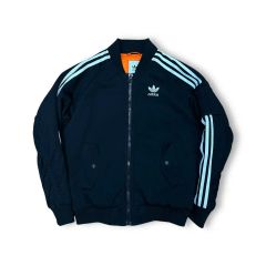 美品】adidas アディダス ブラック MA-1ジャケット 黒 オレンジ - メルカリ