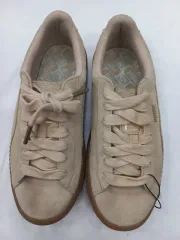 PUMA プーマ スウェード フラットフォーム スニーカー 230mm ベージュ