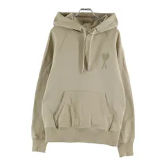 AMI Alexandre Mattiussi (アミアレクサンドルマテュッシ) Hoodie ハートロゴ刺繍 プルオーバースウェットパーカー フーディー ベージュ E22USW202.747のサムネイル