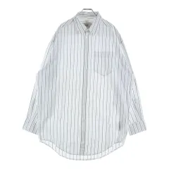 AMI Alexandre Mattiussi (アミアレクサンドルマテュッシ) Stripe Shirt ハートロゴ 長袖ストライプシャツ ホワイト USH800.CO0109のサムネイル
