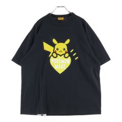 ヒューマンメイド Tシャツ L ポケモン ピカチュウ ハート ブラック