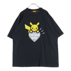 ヒューマンメイド Tシャツ L ポケモン ピカチュウ ハート ブラック