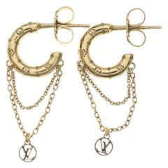 LOUIS VUITTON (ルイヴィトン) ナノグラム フープピアス GP ゴールド M00572のサムネイル