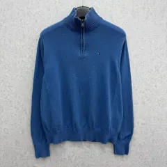 95 トミーヒルフィガー メンズ ハーフジップ ニット