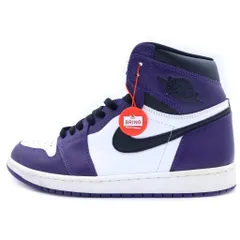 NIKE (ナイキ) AIR JORDAN 1 RETRO HIGH OG COURT PURPLE エアジョーダン1 レトロ ハイ コート パープル ハイカットスニーカー 555088-500 ホワイト/パープル US10/28cm