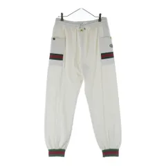 GUCCI (グッチ) シェリーライン ロゴパッチジョガースウェットパンツ ホワイト 625404 XJCOEのサムネイル