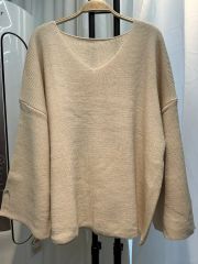 新品タグ付】Plage ヨコアミボートネックニット 綿麻 ホワイト