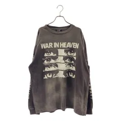 SAINT MICHAEL  Mxxxxxx / セントマイケル | LS T-SHIRT EYES W.I / ダメージ加工 両面プリント Tシャツ カットソー | XL | チャコール | メンズ