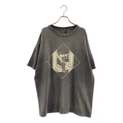 SAINT MICHAEL  Mxxxxxx / セントマイケル | SAINT ROOM SA SS TEE / ダメージ加工 両面プリント Tシャツ カットソー | XL | チャコール | メンズ