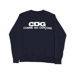 M コム・デ・ギャルソン CDG ロゴ ネイビー スウェットのサムネイル