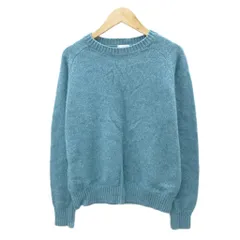 マッキントッシュフィロソフィー MACKINTOSH PHILOSOPHY ニット セーター ウール 38 青 ブルー 無地 クルーネック 長袖 /HO43 ■ECE003