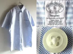 Brooks Brothers ブルックスブラザーズ REGENT アメリカンスーピマコットン ストライプ オックスフォード BDシャツ 15 ブルー