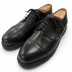 美品□Paraboot パラブーツ AZAY レザー ストレートチップ キャップトゥ レースアップ ドレスシューズ ブラック フランス製 6.5 メンズ 保存袋付きのサムネイル