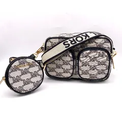【中古】美品 MICHAEL KORS マイケルコース シグネチャー キャンバス レザー ショルダー バッグ fH02125N