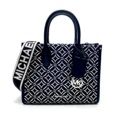 【中古】極美品 MICHAEL KORS マイケルコース ミレラ スモール 2way キャンバス×レザー ハンド ショルダー バッグ fH0410N
