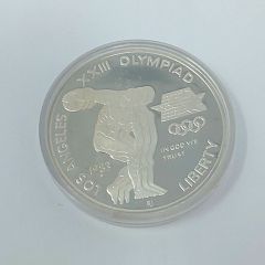 アメリカオリンピック記念銀貨26.73g アメリカ】ロサンゼルスオリンピック記念 1ドル 銀貨 プルーフ 1983［B